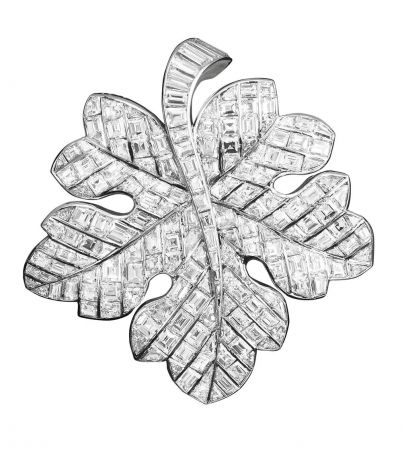 1950年代_Vine leaf胸針_1951年_鉑金,鑽石