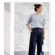 UNIQLO女裝華夫格圓領T恤 (7分袖) 、UNIQLO女裝高腰卡其寬褲 ※其他配件為私物