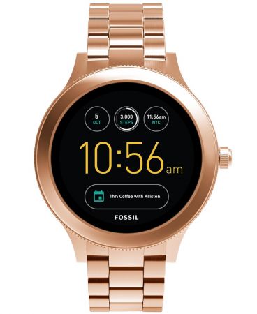 Q Venture觸控式螢幕智慧型腕錶 玫瑰金不鏽鋼錶帶 NT11,300(FTW6000)