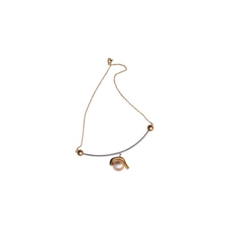 珍珠金銀雙色項鍊,CÉLINE,NT21,000。