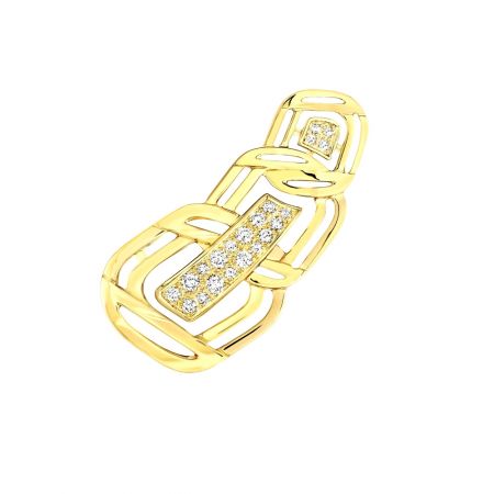 "My Golden Link"耳環以18K黃金鑲嵌21顆明亮式切割鑽石。建議售價NTD251,000元