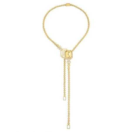 "My Chain"項鍊以18K黃金鑲嵌一顆27.75克拉祖母綠式切割髮晶和140顆明亮式切割鑽石。建議售價NTD1,355,000元