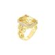"My Chain"戒指以18K黃金鑲嵌一顆7.5克拉祖母綠式切割髮晶和48顆明亮式切割鑽石。建議售價NTD314,000元