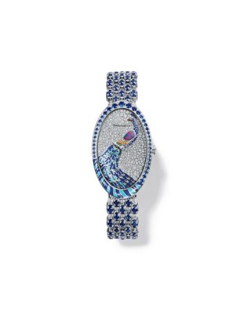 Blue Book 系列腕錶,大明火琺瑯與雪花鑲嵌工藝面盤,Tiffany & Co.。