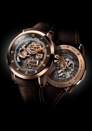 Christophe Claret Soprano音樂報時陀飛輪玫瑰金腕錶,建議售價NT17,600,000。