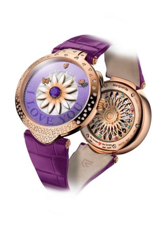 Christophe Claret Marguerite 玫瑰金腕錶2017新款,建議售價NT2,360,000。