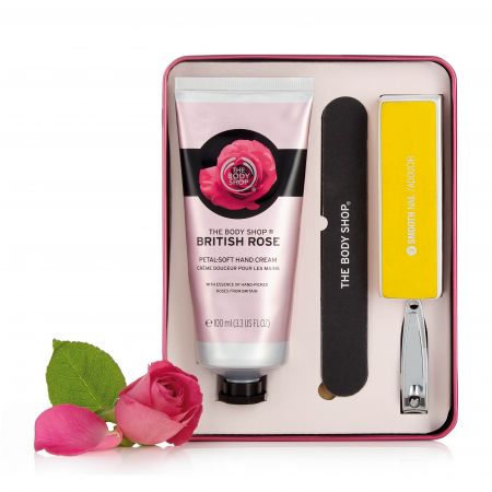 THE BODY SHOP果香護手美甲精選禮盒(英皇玫瑰護手霜 30ml + 指甲磨棒)NT480