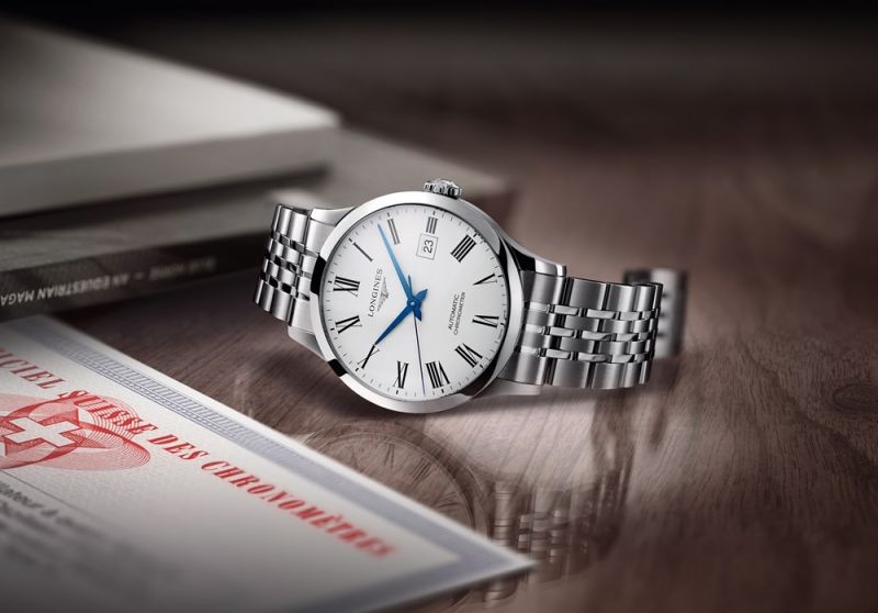 Longines 浪琴表Record系列不銹鋼鍊帶男士腕錶 (L2.821.4.11.6)