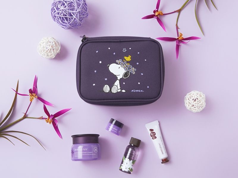 innisfree X Snoopy 濟州寒蘭複合滋養霜小紫盒形象圖