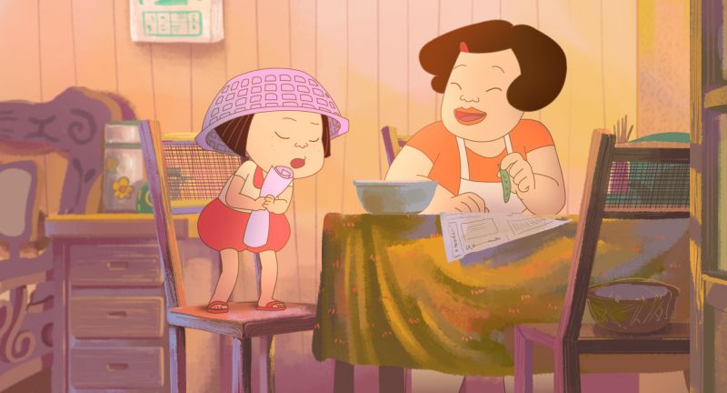 媽媽撿菜的時候,你也會在旁邊聊天幫忙嗎?