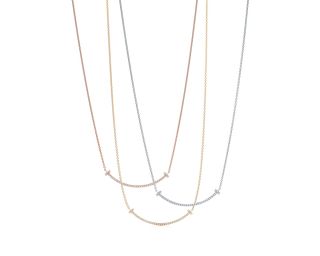 Tiffany T Smile 迷你鑲鑽項鍊 NT$69,000