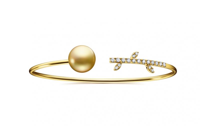 TASAKI kugel 南洋珍珠鑽石黃金手環,NT151,000。