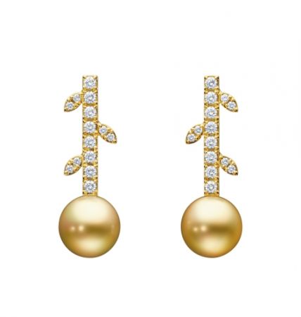 TASAKI kugel 南洋珍珠鑽石黃金耳環,NT228,000。