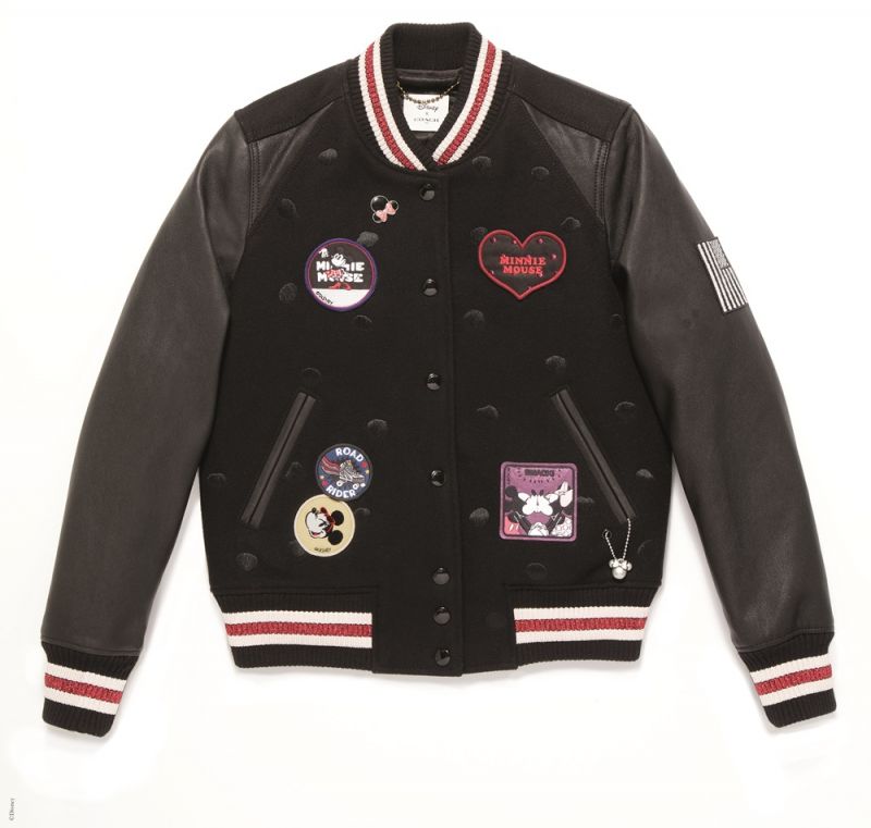 Minnie Mouse Varsity Jacket_BLK TWD35,800