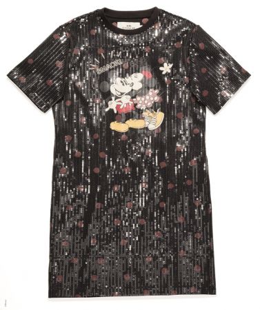 Minnie Mouse Sequin Tshirt Dress_BLK TWD 28,800