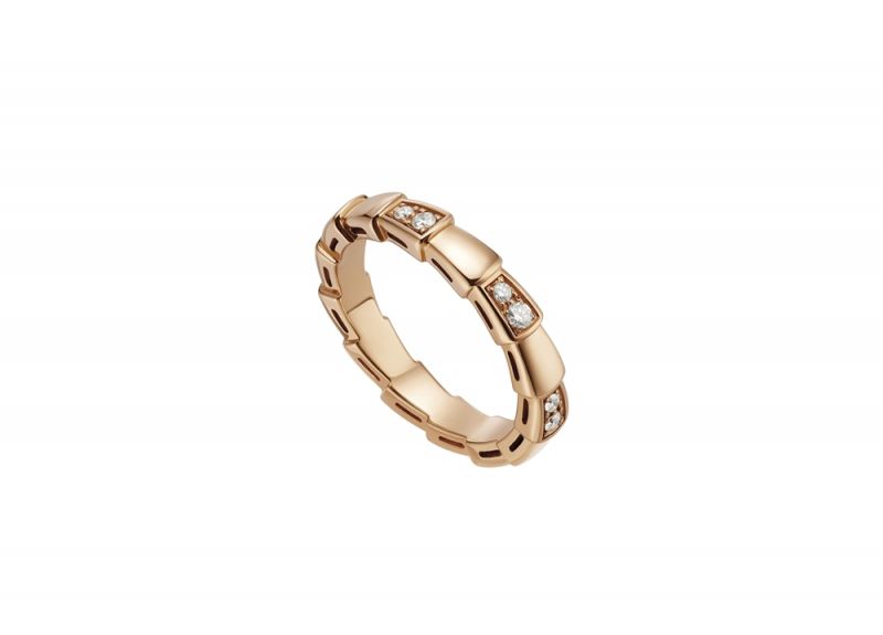 SERPENTI VIPER RING玫瑰金鑽石戒指_參考售價約NT$77,800