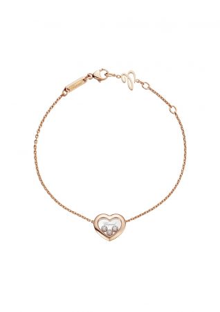 CHOPARDHappy Diamonds系列手鍊玫瑰金與3顆滑動鑽石售價NT87,000