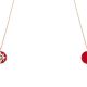 ROSE DES VENTS 羅盤玫瑰紅色真漆玫瑰金長項鍊JRDV95096750/1000 pink gold, diamond and red ceramic lacquer NTD138,000