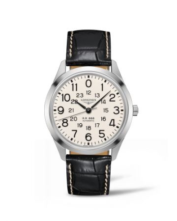 Longines 復刻系列鐵路腕錶 (L2.803.4.23.0),建議售價NT58,800。