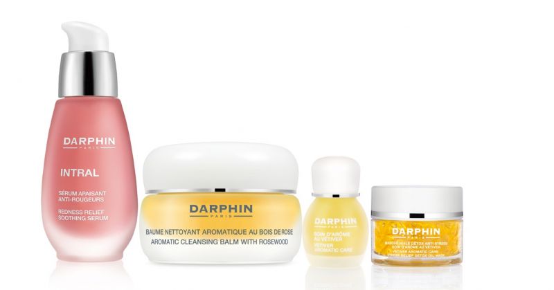 DARPHIN【全效舒壓芳療組】NT.4,200全效舒緩精華液30ml、花梨木按摩潔面膏40ml、岩蘭草舒壓芳香精露4ml、岩蘭草舒壓花瓣精露面膜5ml< 價值:NT.5,080 >