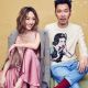 鑽飾緞面洋裝、格紋西裝外套,both by Gucci(柯佳嬿)亮片秀飾圖案針織上衣、刷色丹寧褲,both by Gucci(張少懷)。