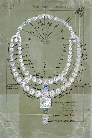 「Queen of Holland荷蘭女皇」重136.25克拉的藍白色鑽石。它以1890-1948年在位的荷蘭女王命名。1931年由Jacques Cartier為Maharaja of Nawanagar印度納瓦納嘉大君設計的「Jeanne Toussaint(貞杜桑Jeanne Toussaint於1930年代任Cartier高級珠寶創意總監的)」項鍊,被譽為「世上最優美的彩鑽瀑布」,Jacques Cartier本人更以「鑑賞家夢想的完美實現」來形容這件傑作,荷蘭女皇鑽石就鑲嵌於其上。