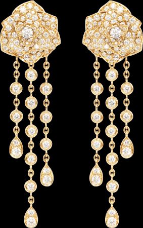 2018年新款Piaget Rose耳環18K玫瑰金鑲嵌204顆圓形美鑽 (約3.53克拉)G38U0075台幣參考價格 615,000