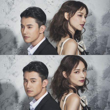 吳慷仁:黑色雙排扣西裝外套、黑色直筒褲、白色襯衫,All by Dior。姚以緹:直條紋綁帶洋裝,Christian Dada。