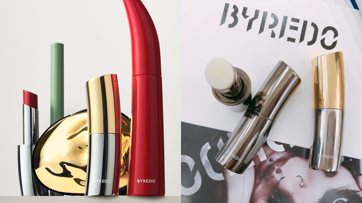 瑞典文青香氛BYREDO跨入彩妝界！彎曲的口紅造型實在太搶眼，展現顛覆