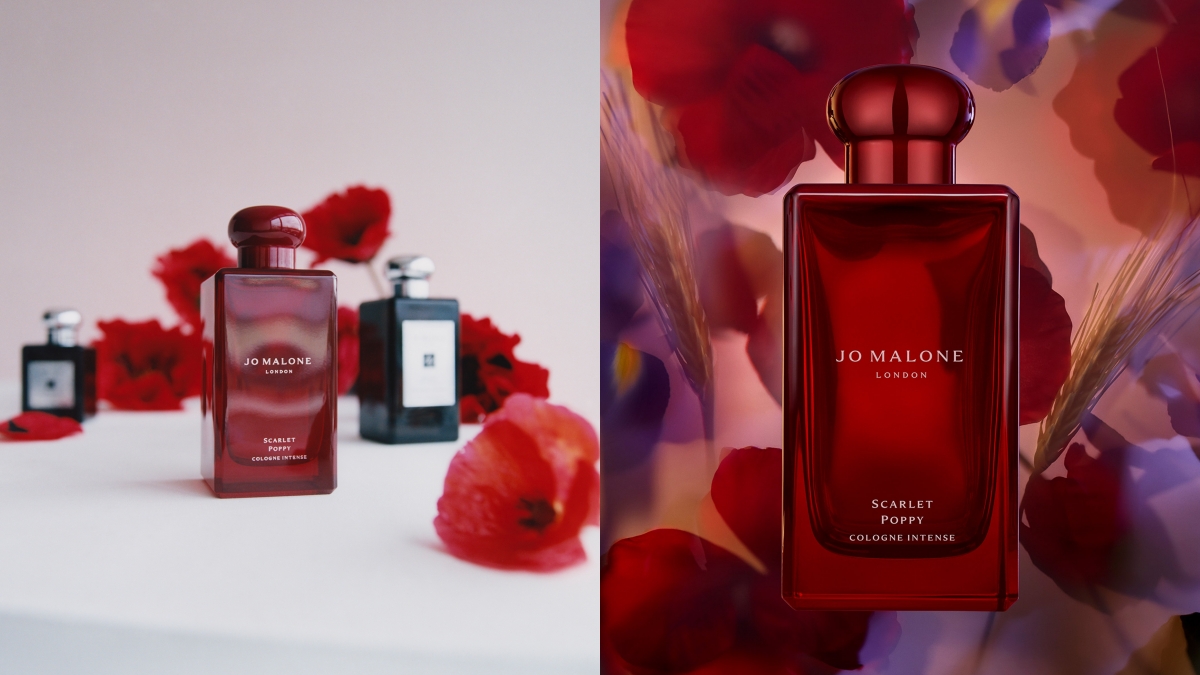 Jo Malone London 2021年黑瓶新香緋紅罌粟芳醇香水，寶石紅瓶身裝著令