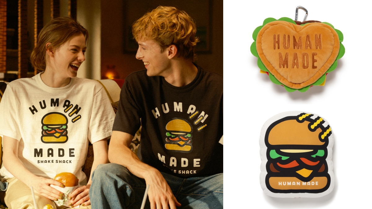漢堡控快看！Human Made聯名Shake Shack太香，愛心漢堡掛飾、抱枕…開賣